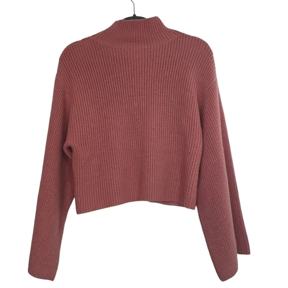 Lapointe Italian Yard 100% extra fine Merino wool Cropped Bell Sleeve Knit Sweat